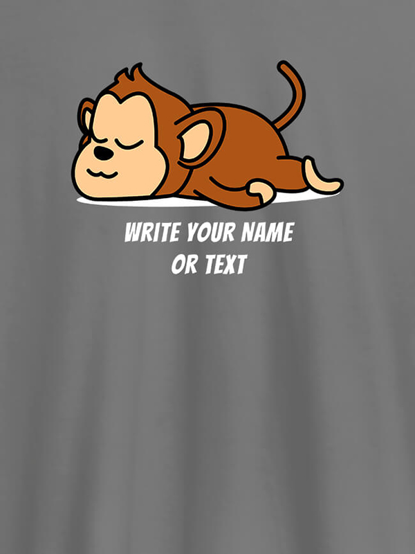 Custom Lazy Snooze with Text On Customized Mens T-Shirt