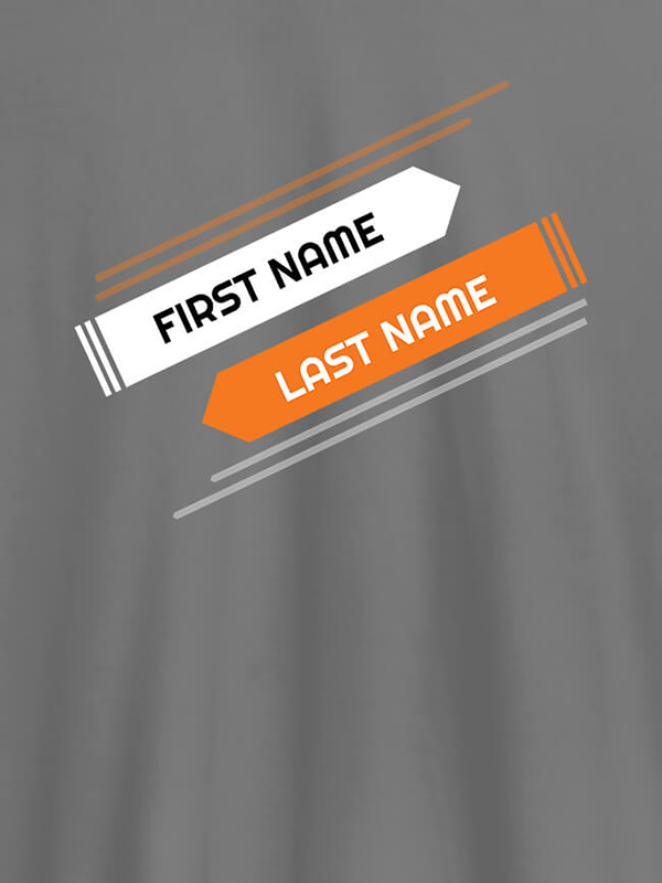 Custom First Name and Last Name On Personalized Tees