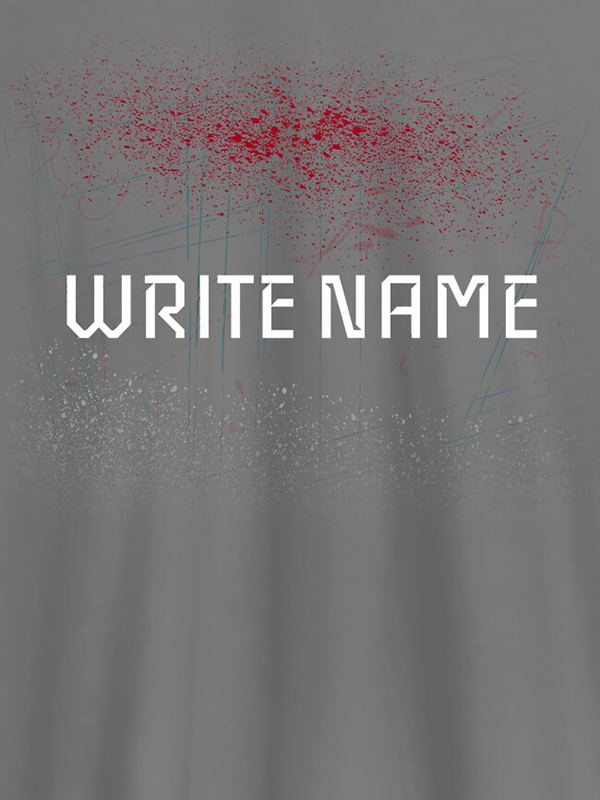 Custom Uneven Line Theme with Your Name On Personalized T-Shirt