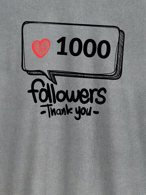 Custom Followers Thank Printed Mens T Shirt