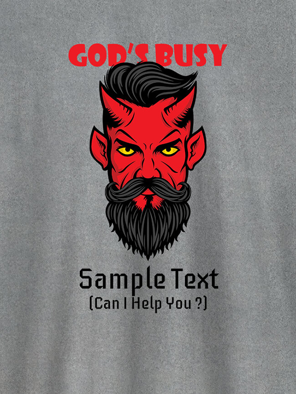 Custom God Busy Can I Help You Personalised Printed Mens T Shirt