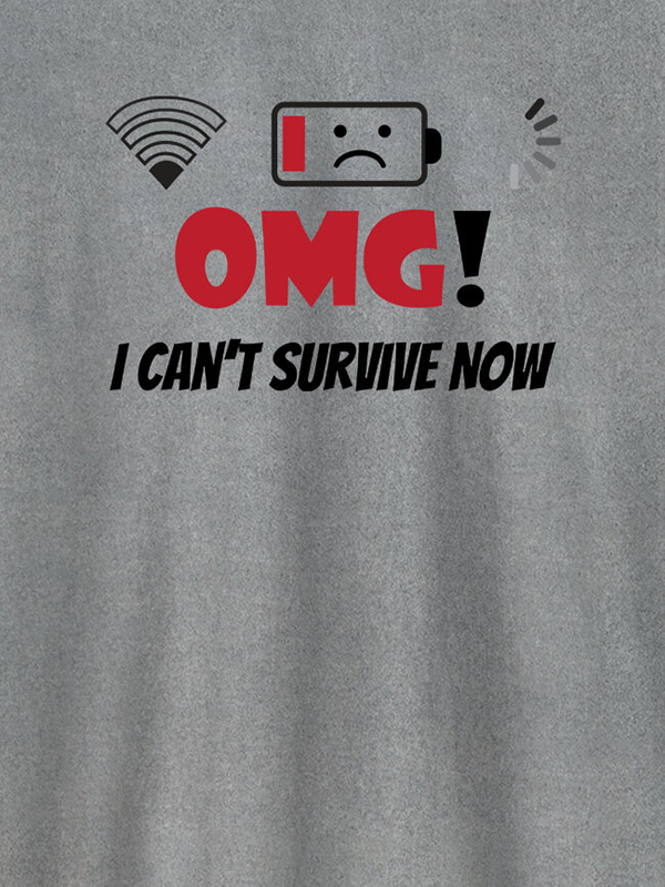 Custom Funny Technology Low Battery Wifi Personalized Printed Mens T Shirt