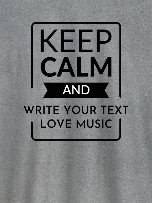 Custom Keep Calm And Love Music Personalised Mens T Shirt