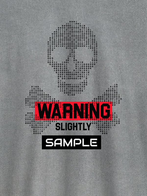 Custom Danger Zone Warning Personalised Printed Mens T Shirt