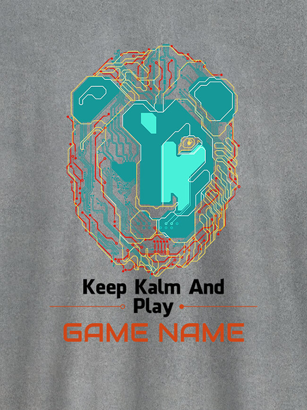 Custom Keep Calm And Play Game Name Personalised Printed Mens T Shirt