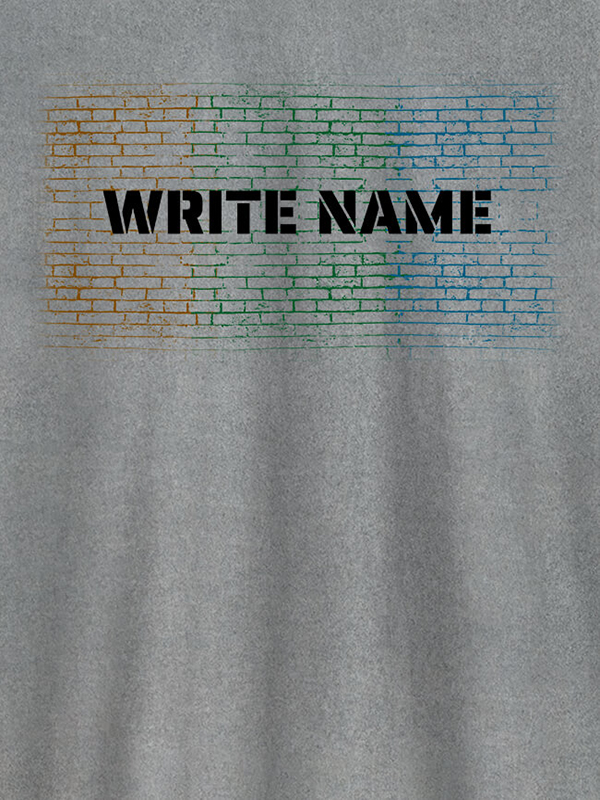 Custom Graffiti Brick Wall T Shirt With Name Mens Wear