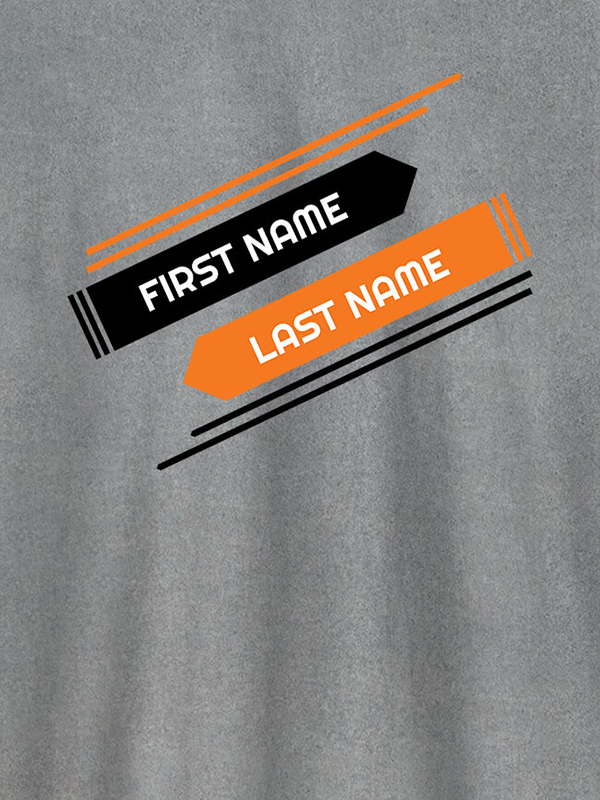 Custom First Name and Last Name On Personalized Tees