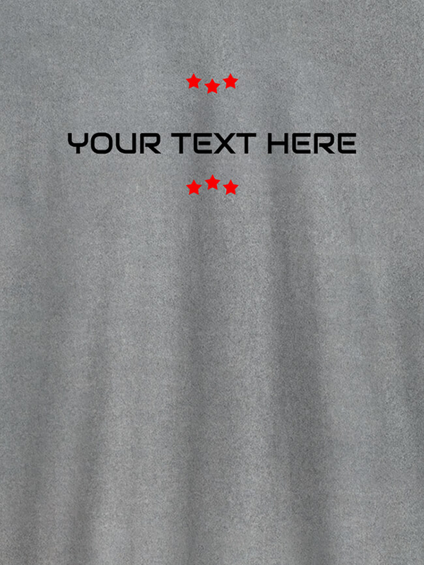 Custom 3 Stars with Your Name On Customized Mens T-Shirt