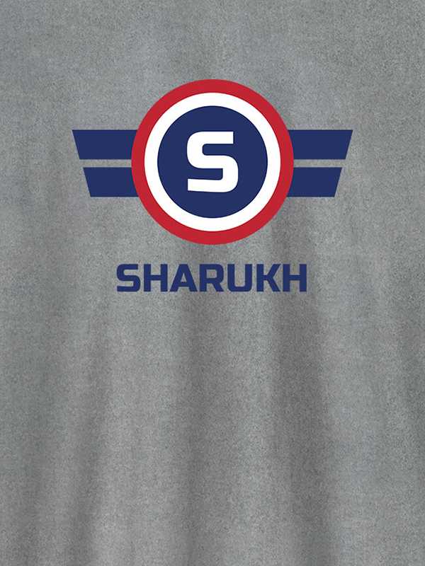 Custom Your Initial in Round Wings Design On Men T Shirts with Name, Text, and Photo