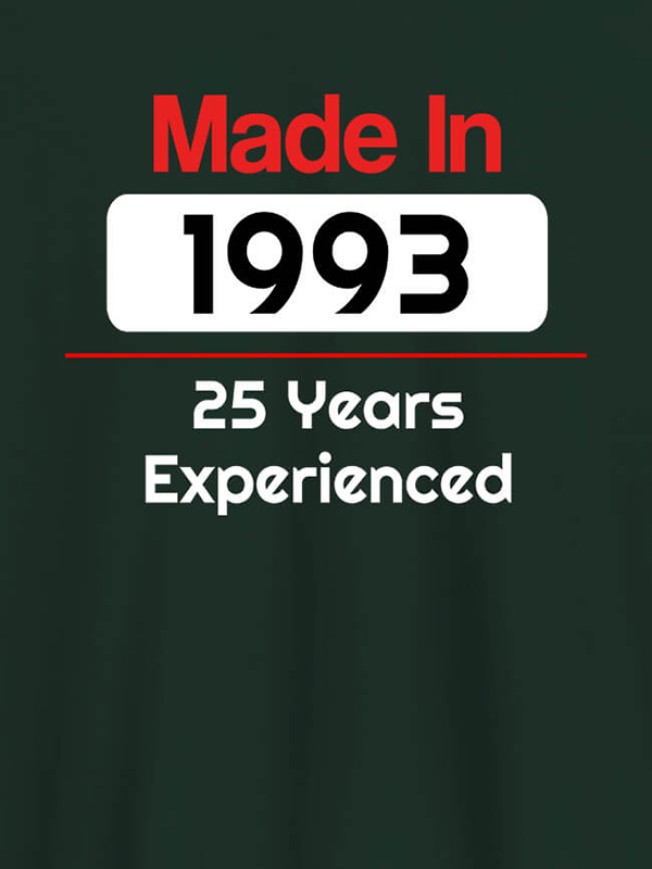 Custom Made In Year Experienced Printed Mens T Shirt Design