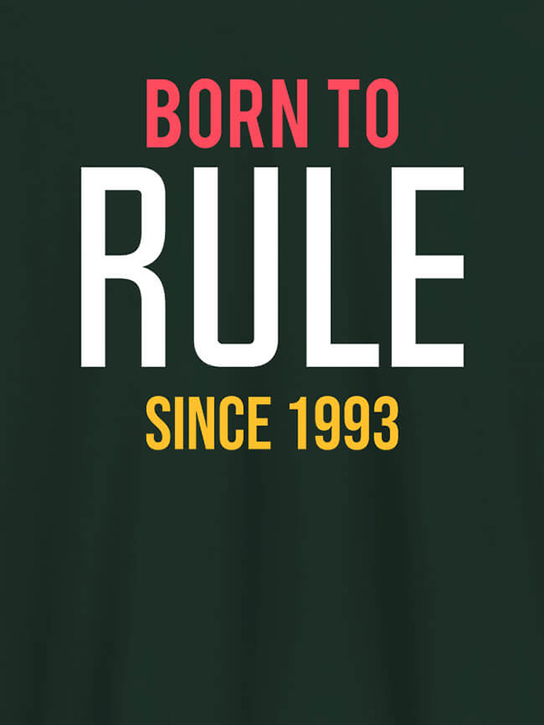 Custom Born To Rule Since Personalized Printed Mens T Shirt