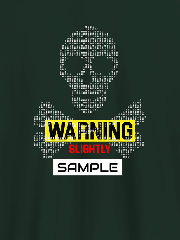 Custom Danger Zone Warning Personalised Printed Mens T Shirt