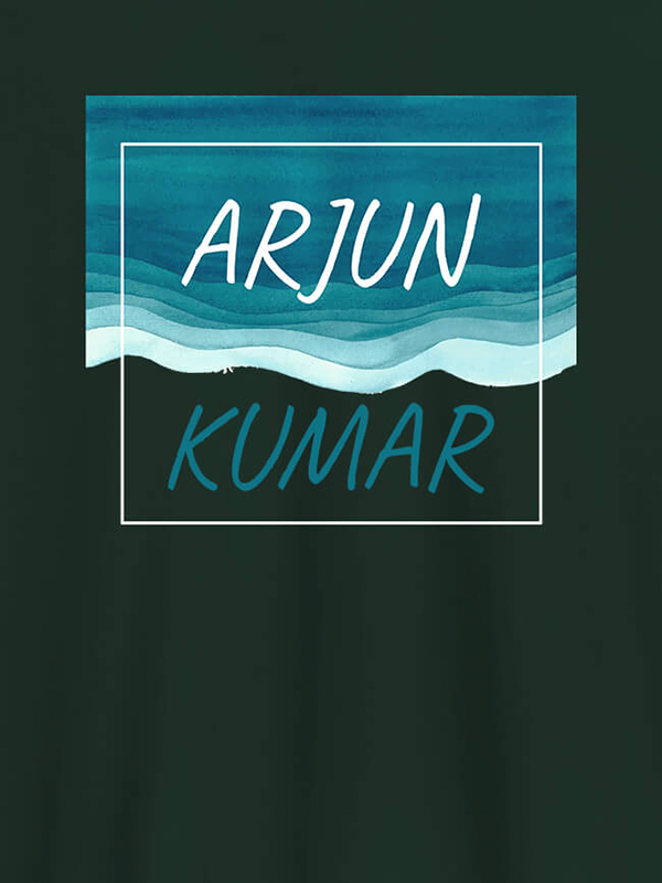 Custom Watercolor Design With Name Personalised Mens T Shirt