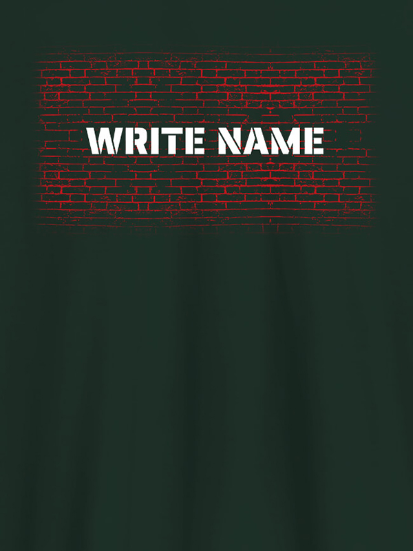 Custom Graffiti Brick Wall T Shirt With Name Mens Wear