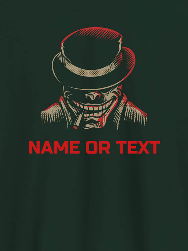 Custom Wild Man with Cigaratte On Personalized Tees