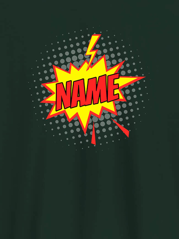 Custom Thunder Theme On Men T Shirts with Name, Text, and Photo