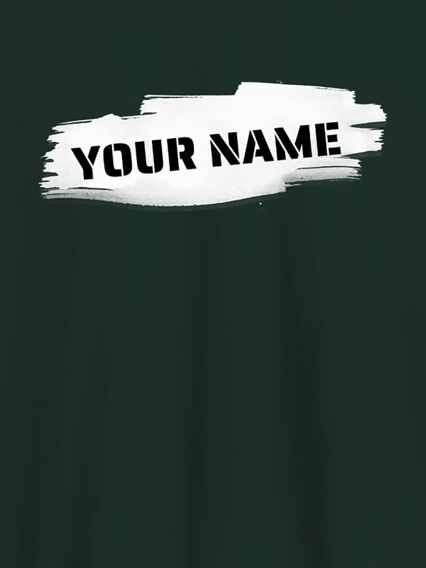 Custom Brush Stroke with Name On Men T Shirts with Name, Text, and Photo