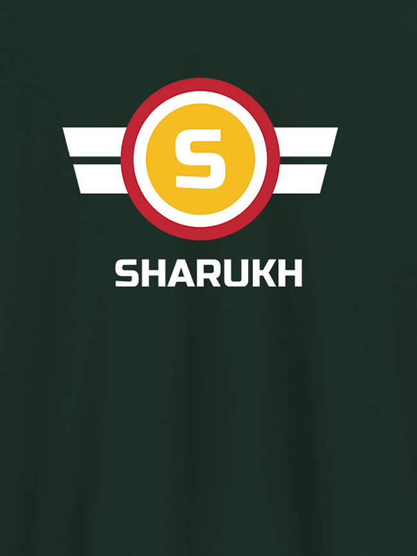 Custom Your Initial in Round Wings Design On Men T Shirts with Name, Text, and Photo