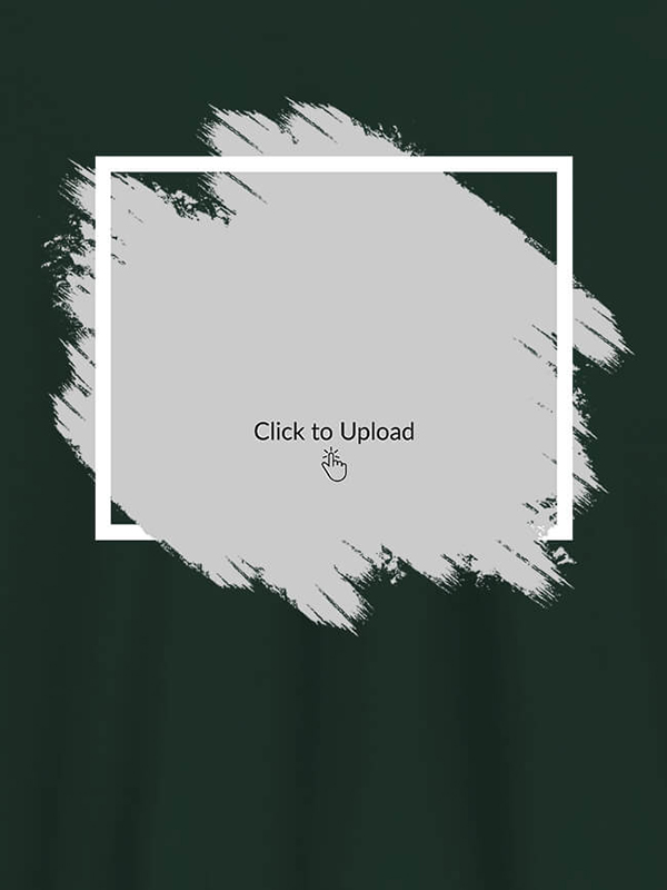 Custom Your Photo in Rectangle Grunge Shape On Men T Shirts with Name, Text, and Photo