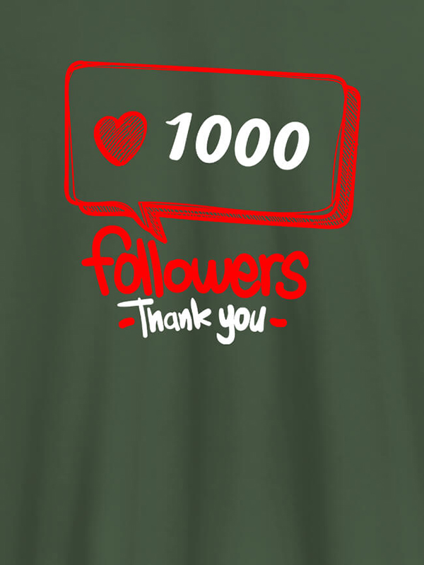 Custom Followers Thank Printed Mens T Shirt