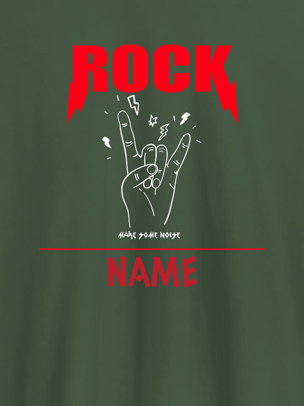 Custom Rock Make Some Noise With Name Personalized Mens T Shirt