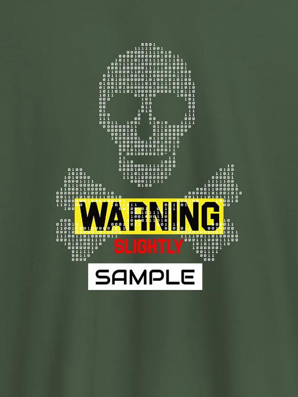 Custom Danger Zone Warning Personalised Printed Mens T Shirt