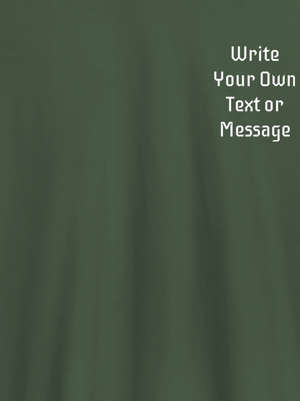 Custom Pocket Text On Customized Mens T-Shirt