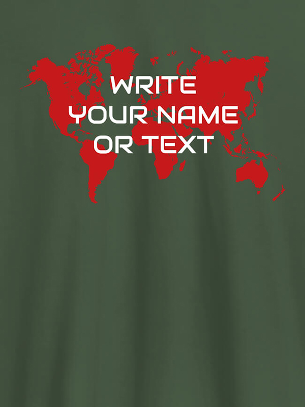 Custom Write Your Name On Customized Men Tees