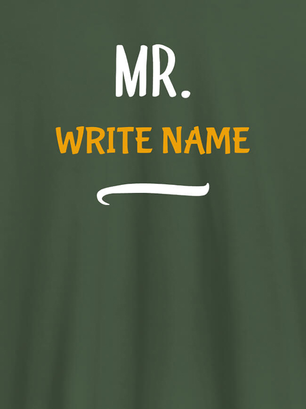 Custom Mr with Your Name On Customized Tshirt for Men