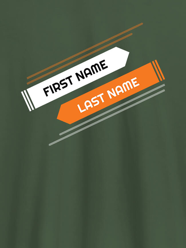 Custom First Name and Last Name On Personalized Tees