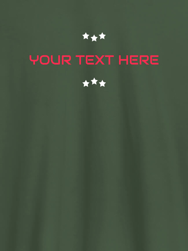 Custom 3 Stars with Your Name On Customized Mens T-Shirt