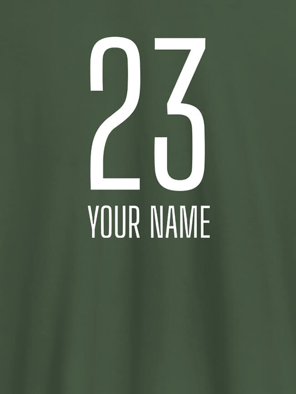 Custom Number and Name On Personalized T-Shirt