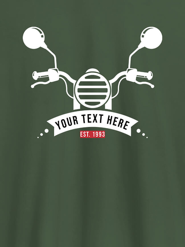 Custom Your text with Bike Theme On Personalized Tshirt