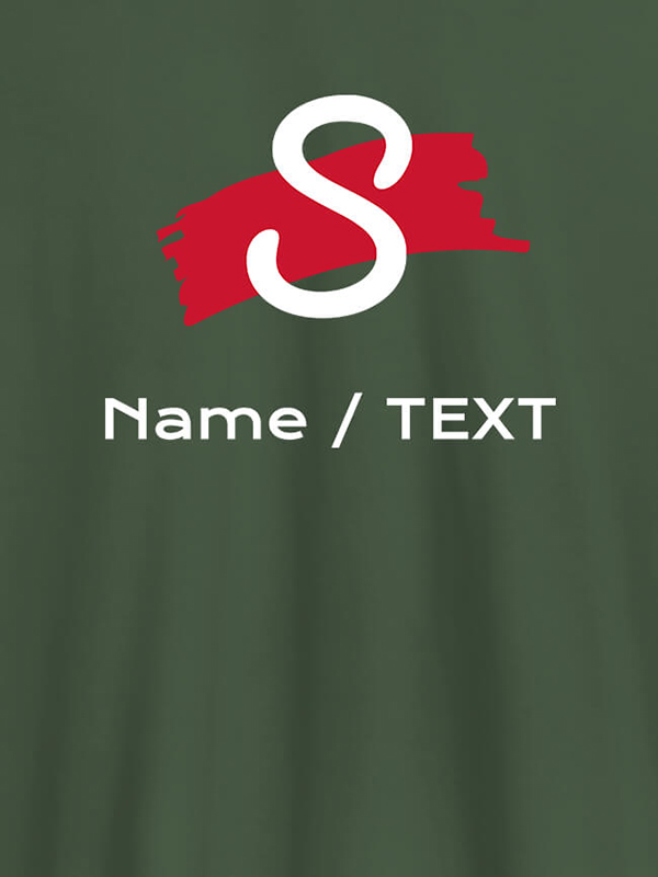 Custom Paint Brush Theme with Initial and Name On Personalized T-Shirt