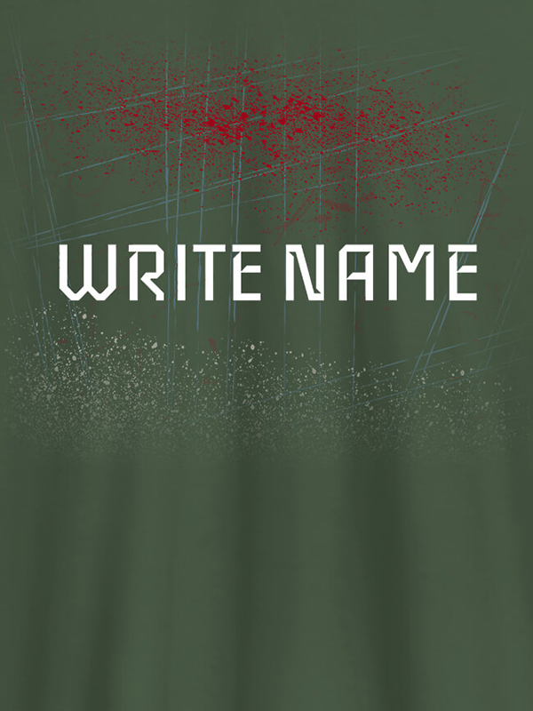 Custom Uneven Line Theme with Your Name On Personalized T-Shirt