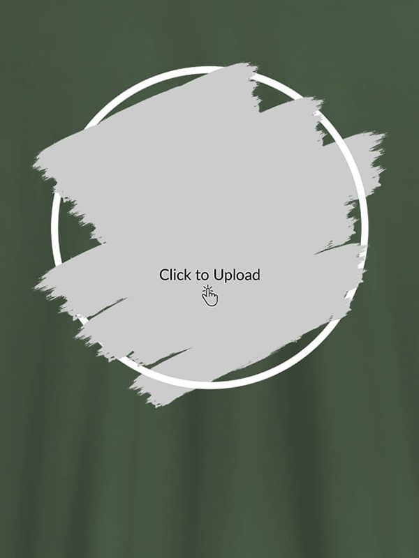 Custom Your Photo in Square Grunge Shape On Personalized T-Shirt