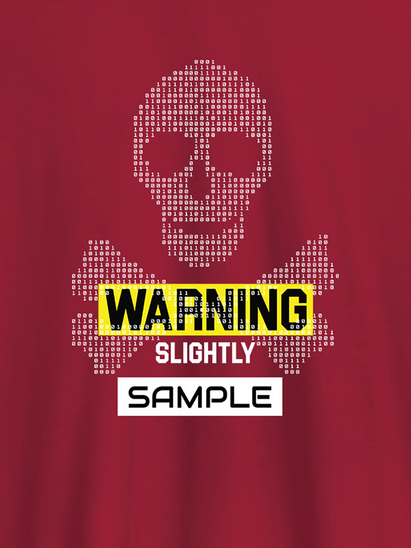 Custom Danger Zone Warning Personalised Printed Mens T Shirt