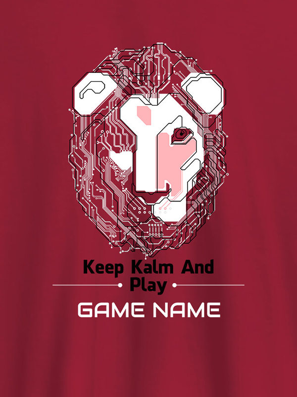 Custom Keep Calm And Play Game Name Personalised Printed Mens T Shirt