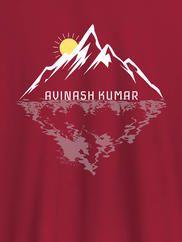 Custom Himalaya Mountain Sunrise Personalised Mens Printed T Shirt