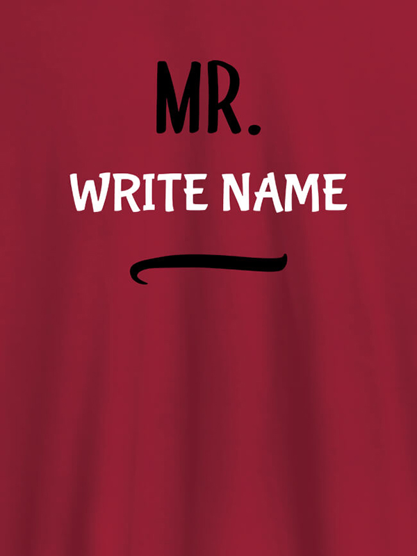 Custom Mr with Your Name On Customized Tshirt for Men