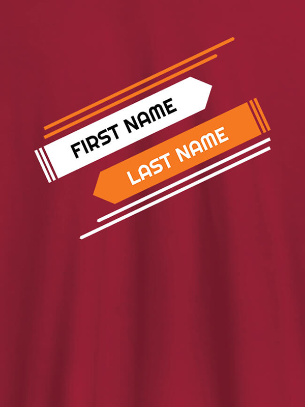 Custom First Name and Last Name On Personalized Tees