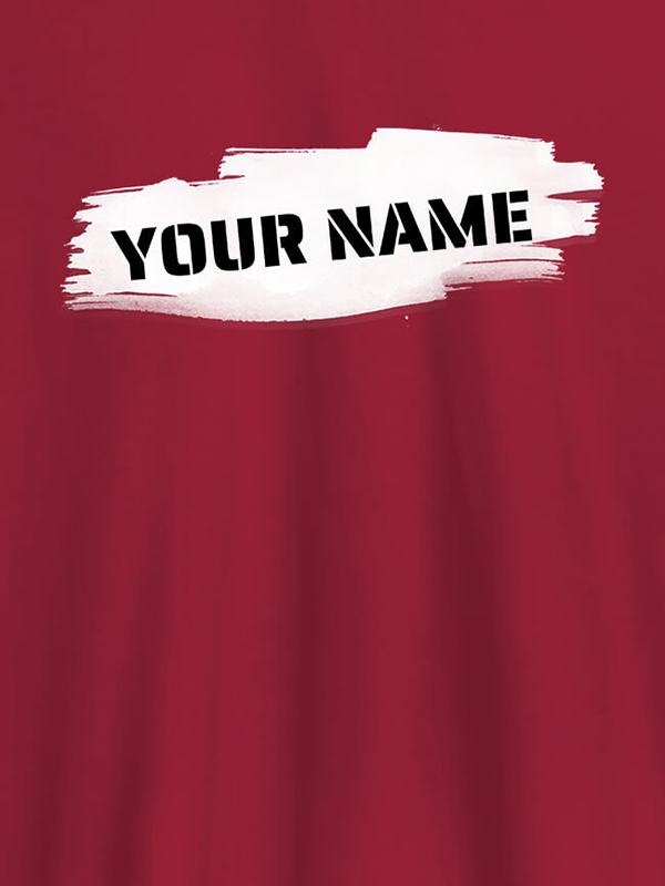 Custom Brush Stroke with Name On Men T Shirts with Name, Text, and Photo