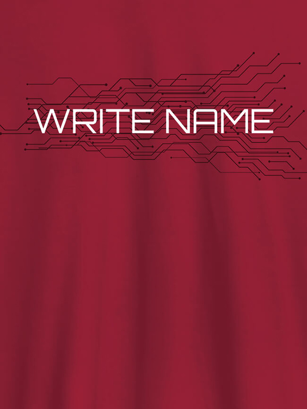 Custom Circuit Theme with Name On Customized Mens T-Shirt