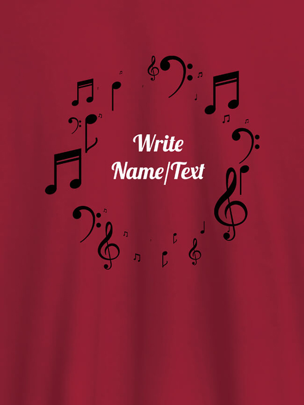 Custom Musical Symbols with Your Name On Personalized T-Shirt
