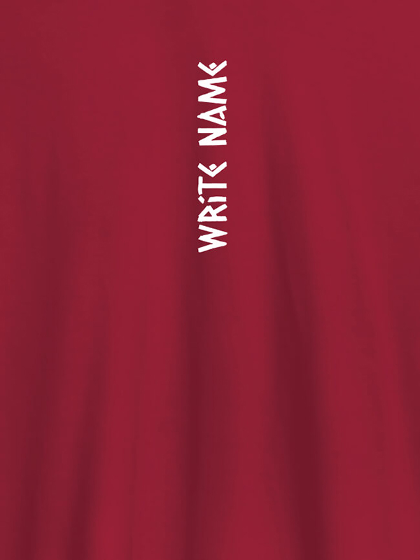 Custom Vertical Name On Customized Men Tees