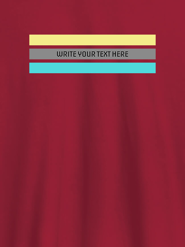 Custom Tricolor Stripes with Your Name On Customized Tshirt for Men