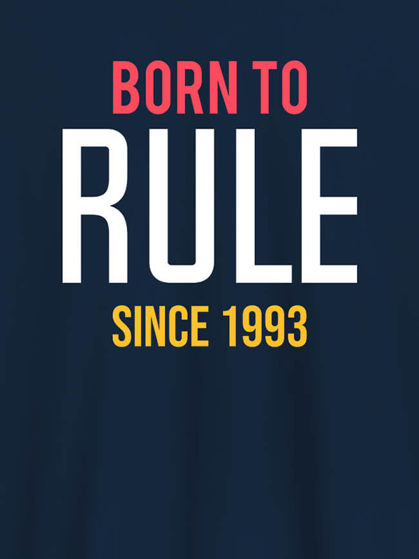 Custom Born To Rule Since Personalized Printed Mens T Shirt