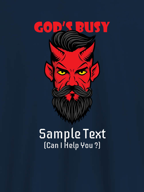 Custom God Busy Can I Help You Personalised Printed Mens T Shirt