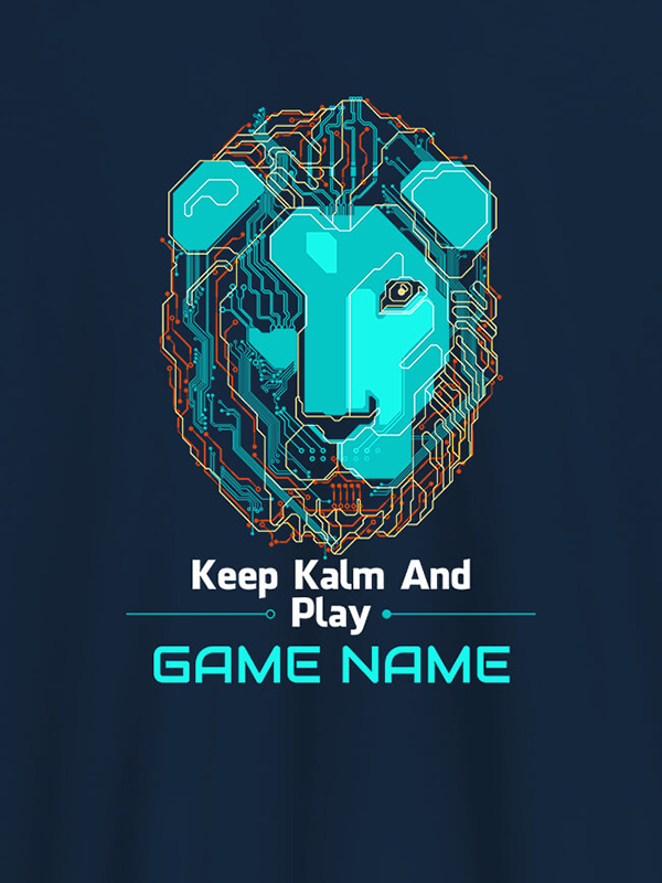 Custom Keep Calm And Play Game Name Personalised Printed Mens T Shirt