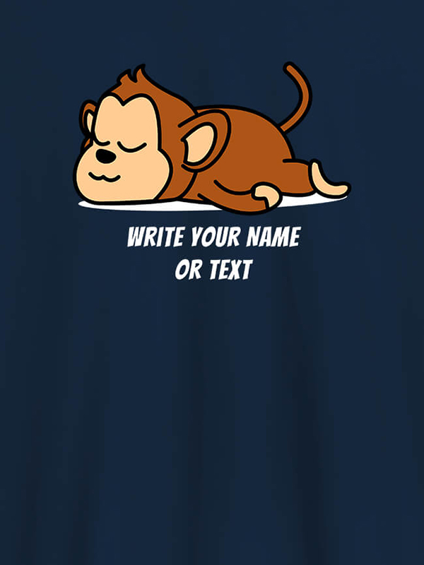 Custom Lazy Snooze with Text On Customized Mens T-Shirt